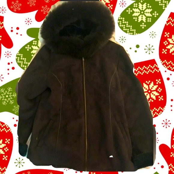 REAL Blue Fox Fur & Suede Coat